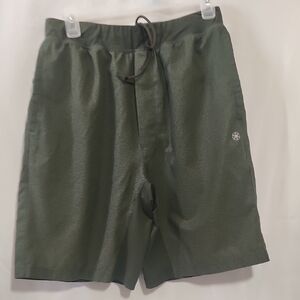 GAIAM Olive Green Men's Drawstring Athletic Shorts